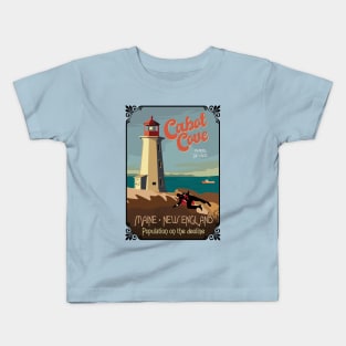 Cabot Cove Lighthouse and crime scene Kids T-Shirt